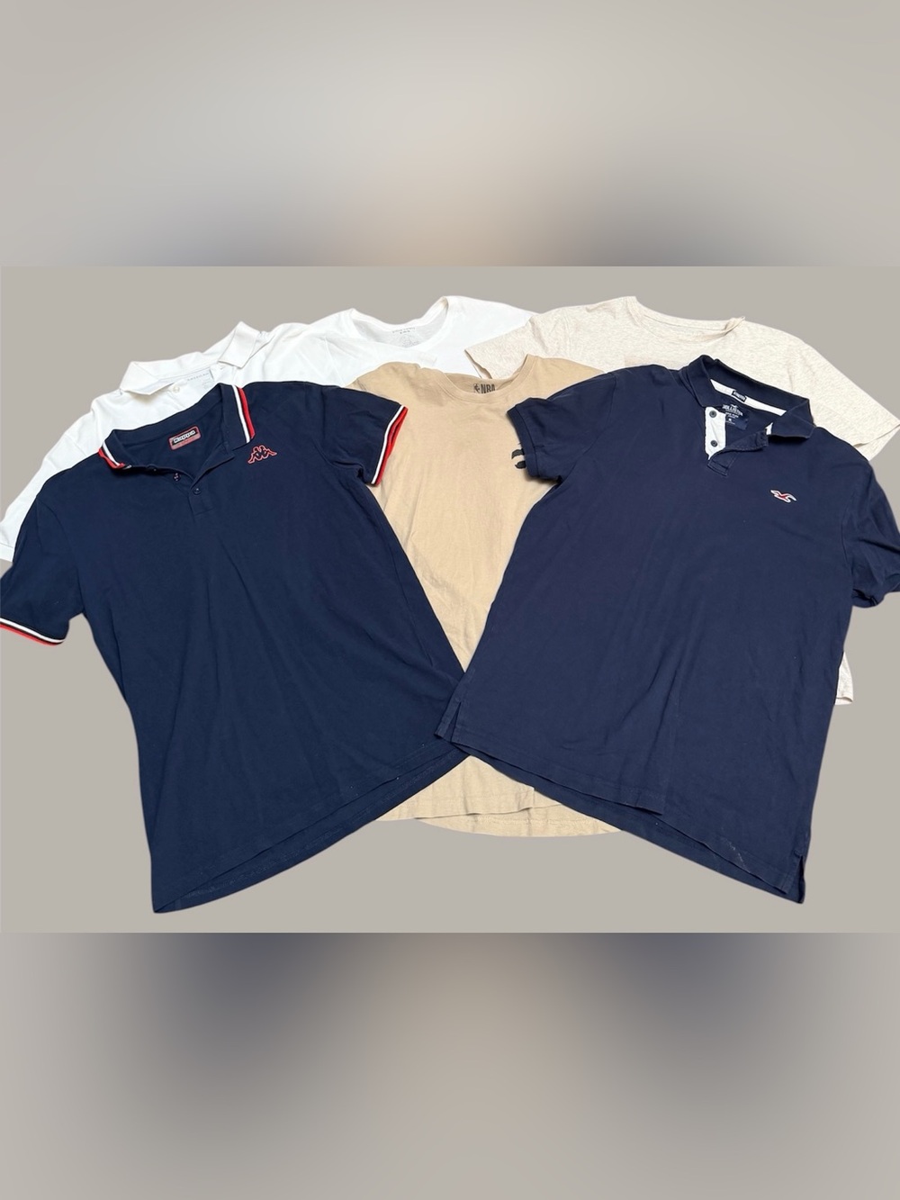 LOT BUNDLE Men’s T-Shirts Polo Tops X 6 Total Size XL KAPPA RALPH LAUREN Ect.